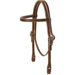 Weaver Leather Doubled & Stitched Leather Pony Browband Headstall