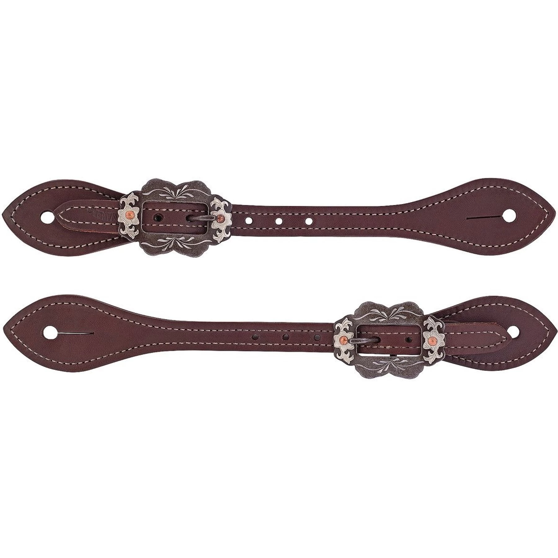 Weaver Leather Men's Flared Oiled Harness Leather Spur Straps 1 Weaver Leather Men's Flared Oiled Harness Leather Spur Straps