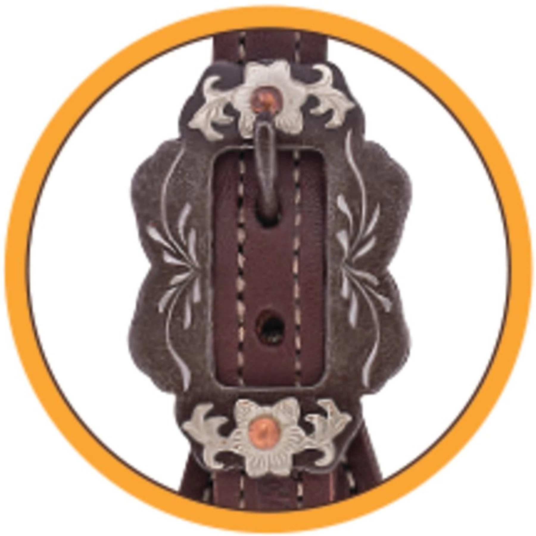 Weaver Leather Men's Flared Oiled Harness Leather Spur Straps 2 Weaver Leather Men's Flared Oiled Harness Leather Spur Straps - Image 2