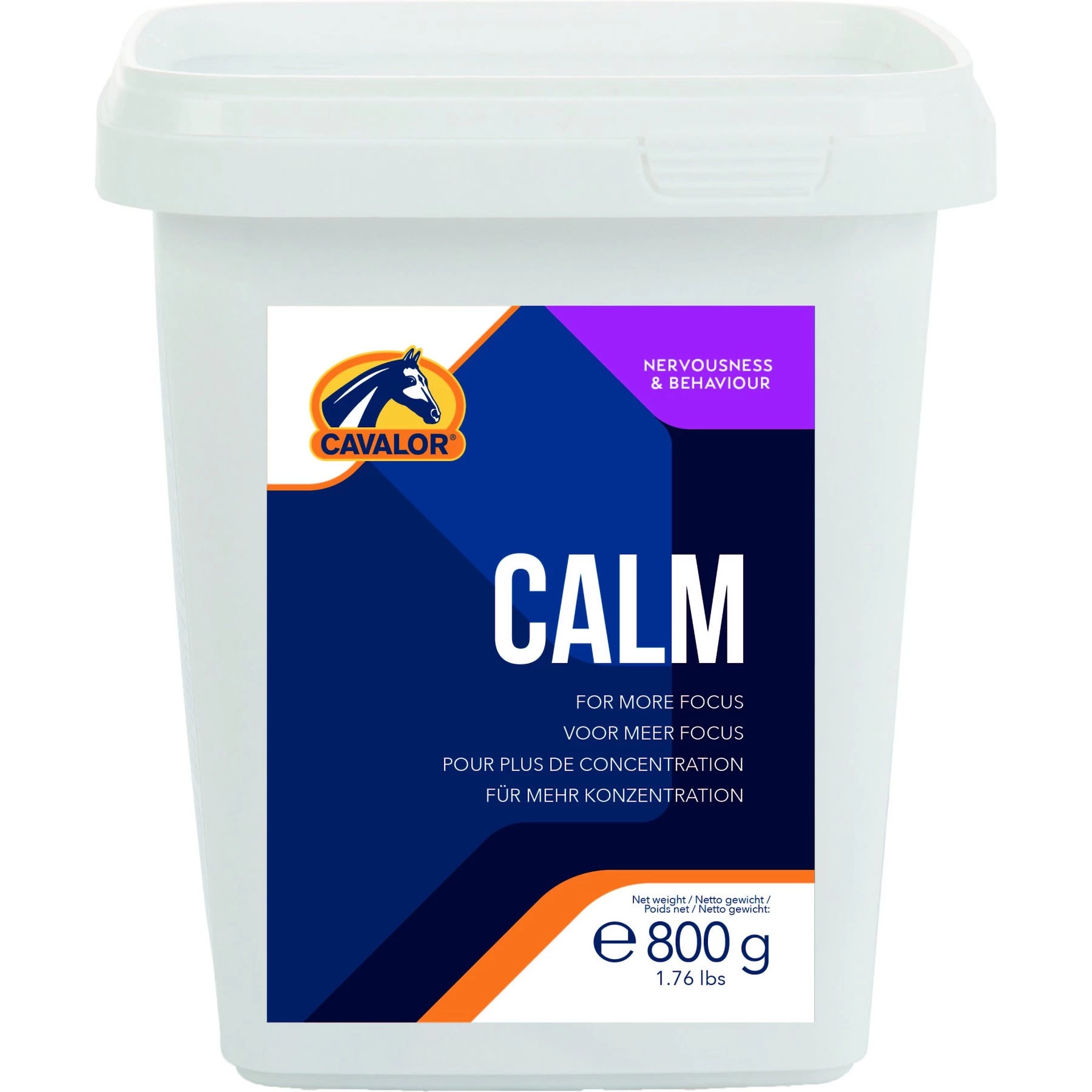 Cavalor Calm Calming Powder Horse Supplement, 800-gram Tub 1 Cavalor Calm Calming Powder Horse Supplement, 800-gram Tub