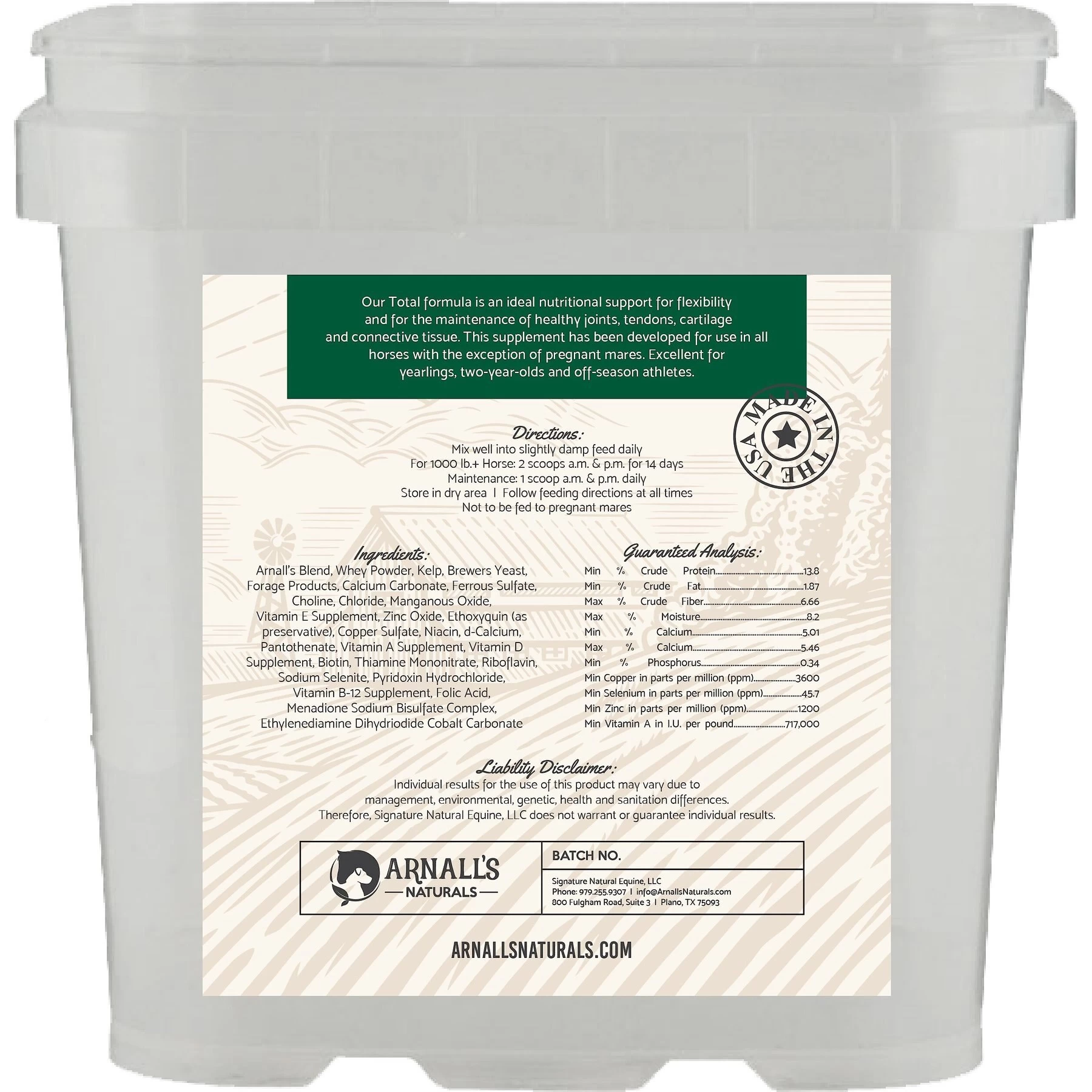 Arnall's Naturals Total Hip & Joint Support Powder Horse Supplement 2 Arnall's Naturals Total Hip & Joint Support Powder Horse Supplement - Image 2