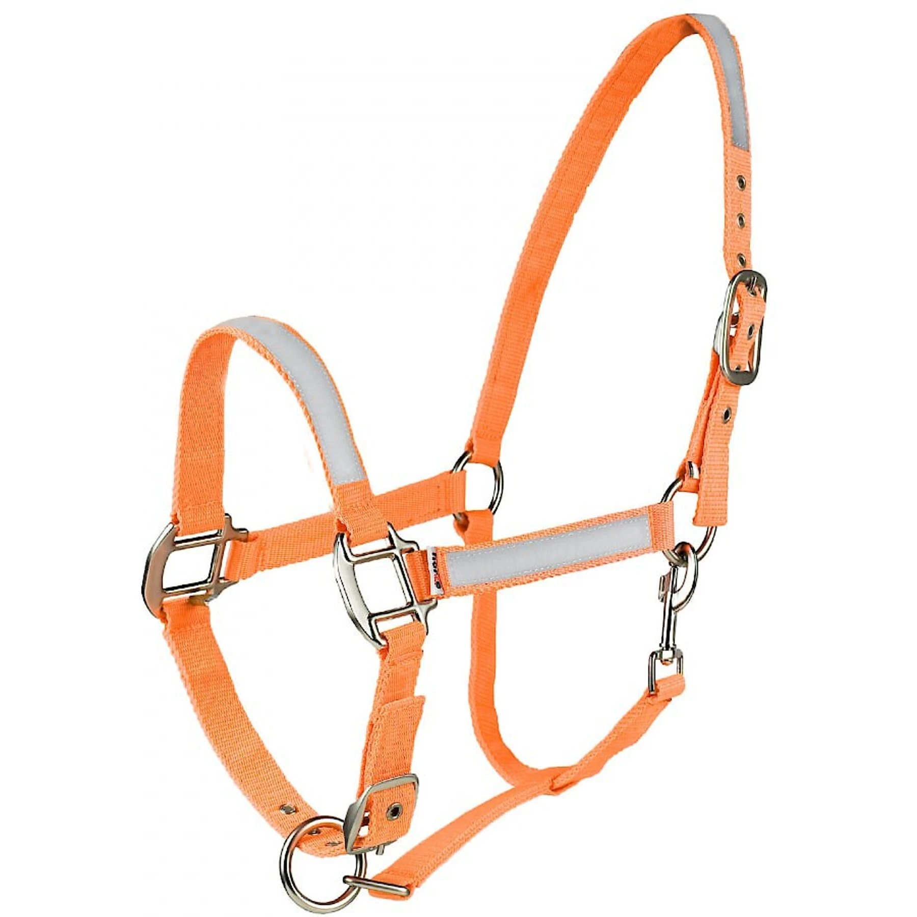 Horze Equestrian Reflective Horse Halter, Orange 1 Horze Equestrian Reflective Horse Halter, Orange