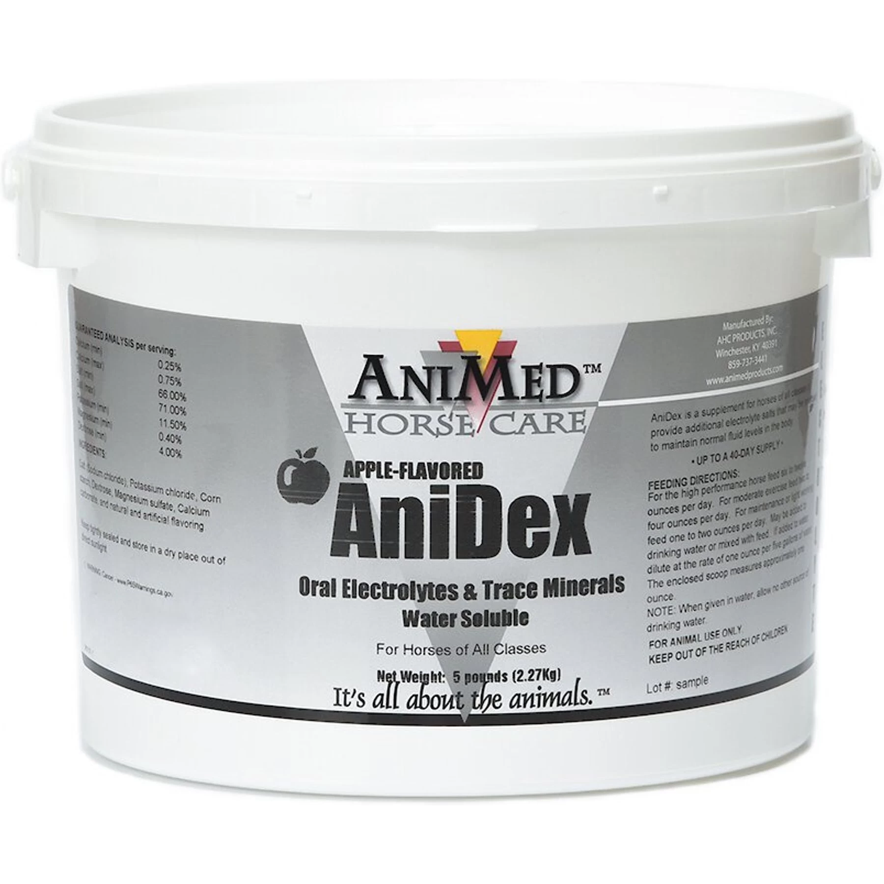AniMed Anidex Apple-Flavored Horse Supplement, 5-lb Tub 1 AniMed Anidex Apple-Flavored Horse Supplement, 5-lb Tub