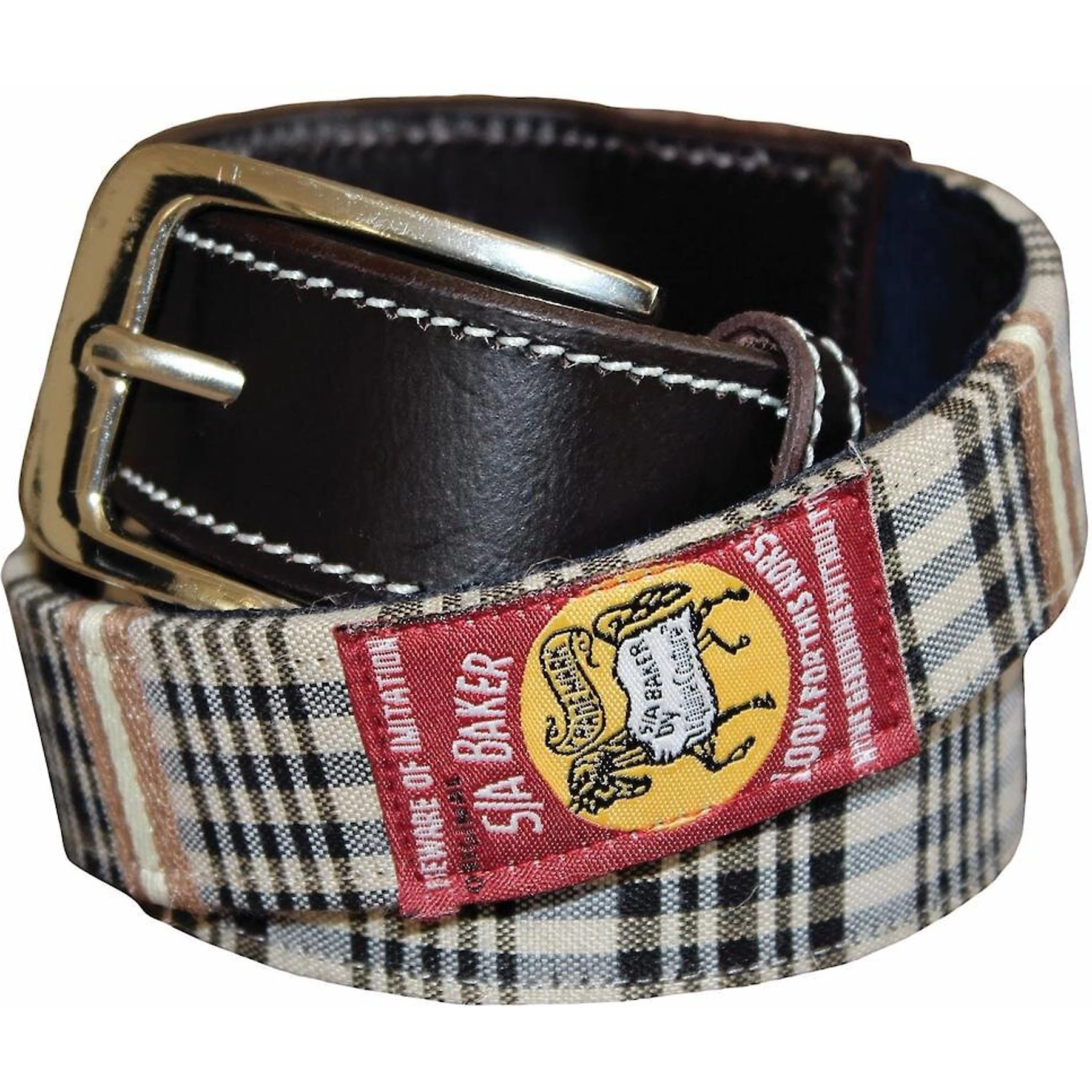 Baker Ladies Classic Plaid Belt 1 Baker Ladies Classic Plaid Belt