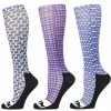 Equine Couture Ladies Lola Padded Knee Hi Boot Socks, 3 Count
