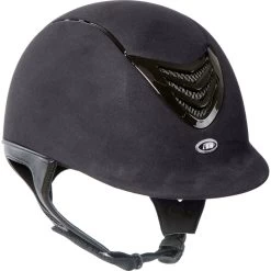 IRH IR4G Black Amara Suede & Gloss Black Vent Riding Helmet