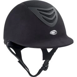 IRH IR4G Black Amara Suede & Matte Black Vent Riding Helmet