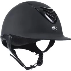 IRH IR4G Matte Black Finish & Gloss Black Vent Riding Helmet