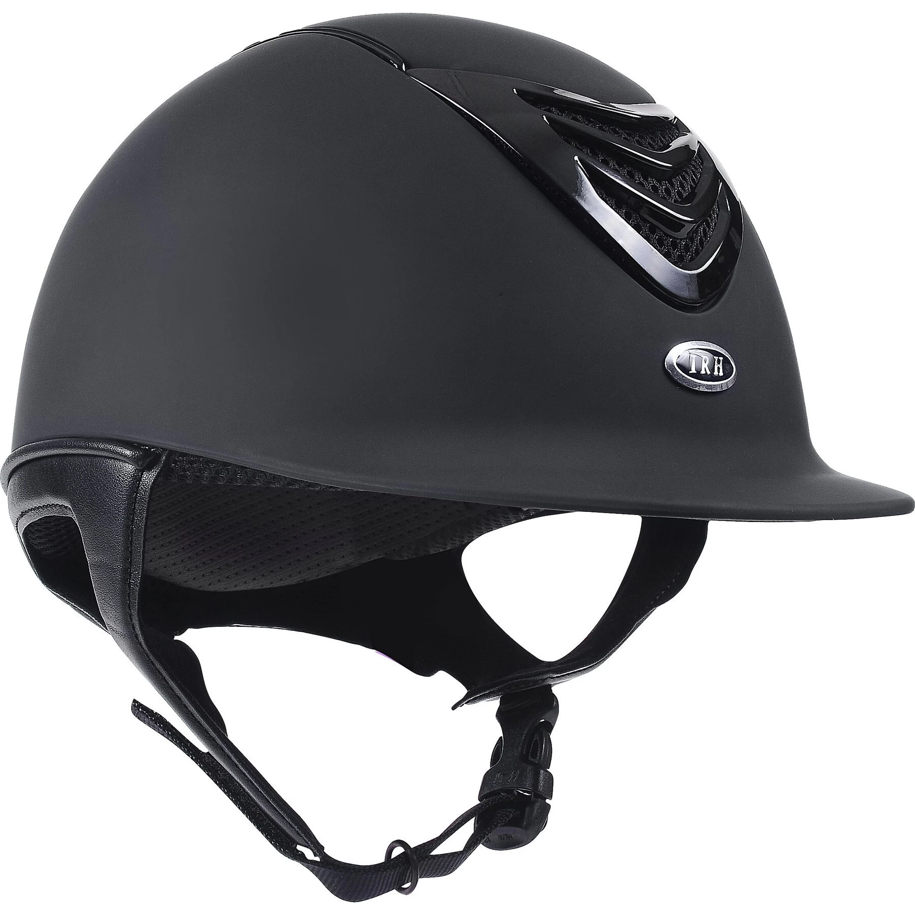IRH IR4G Matte Black Finish & Gloss Black Vent Riding Helmet 1 IRH IR4G Matte Black Finish & Gloss Black Vent Riding Helmet