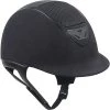 IRH XLT Black Amara Suede & Gloss Black Frame Riding Helmet