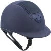 IRH XLT Navy Amara Suede & Gloss Navy Frame Riding Helmet