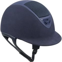 IRH XLT Navy Amara Suede & Matte Navy Frame Riding Helmet