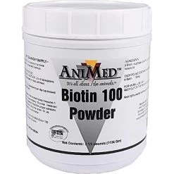 AniMed Biotin 100 Hoof Health Powder Farm Animal & Horse Supplement