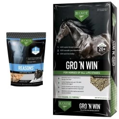 Buckeye Nutrition Gro 'N Win Pelleted Horse Feed & Buckeye Nutrition Reasons Joint Support Horse Treats