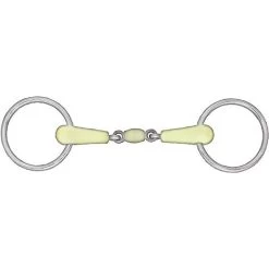Horze Equestrian Apple Flavor Peanut Link Loose Ring Snaffle Horse Bit