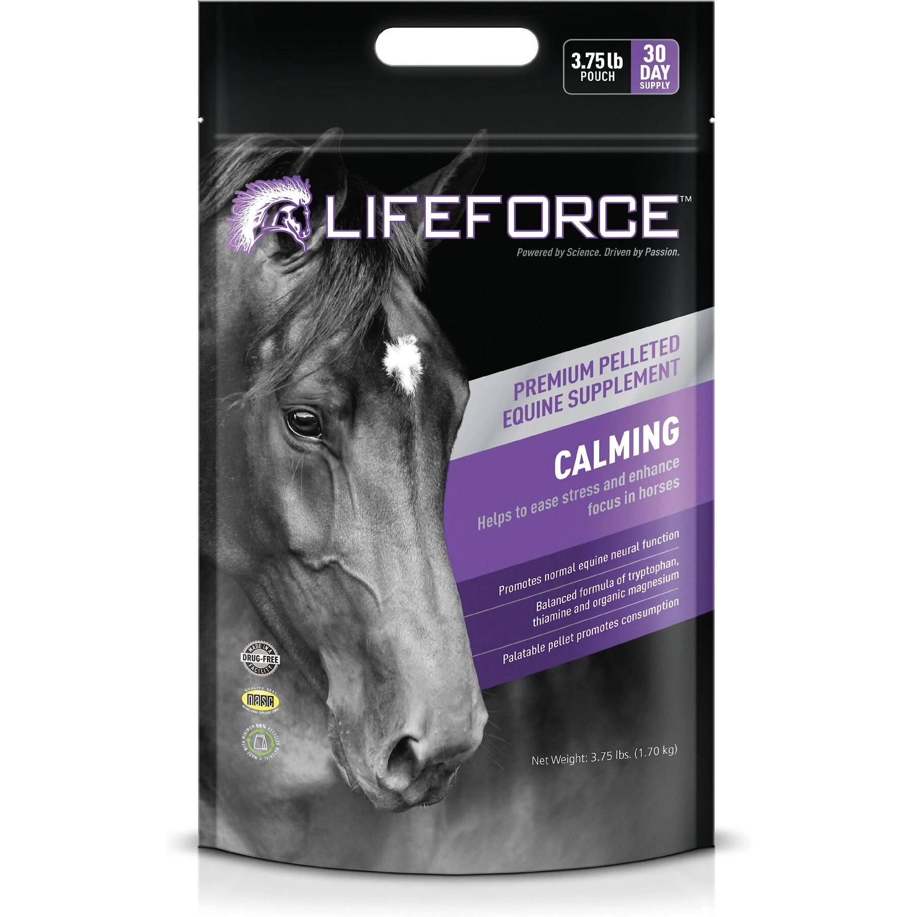 Lifeforce Calming Horse Supplement, 3.75-lb Pouch 1 Lifeforce Calming Horse Supplement, 3.75-lb Pouch