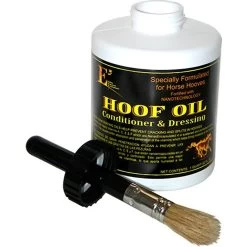 E3 Hoof Oil With Brush Horse, 32-oz Bottle
