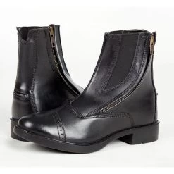 Huntley Equestrian Daisy Clipper Children's Side Zipper Leather Horse Riding Boots