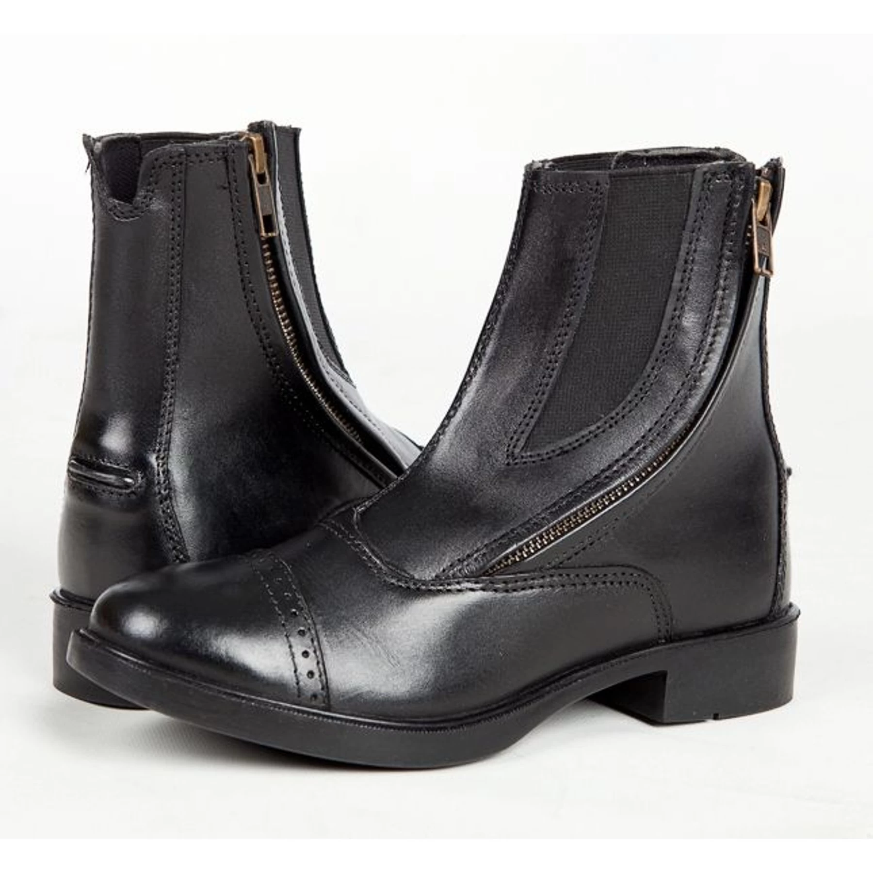 Huntley Equestrian Daisy Clipper Children's Side Zipper Leather Horse Riding Boots 1 Huntley Equestrian Daisy Clipper Children's Side Zipper Leather Horse Riding Boots