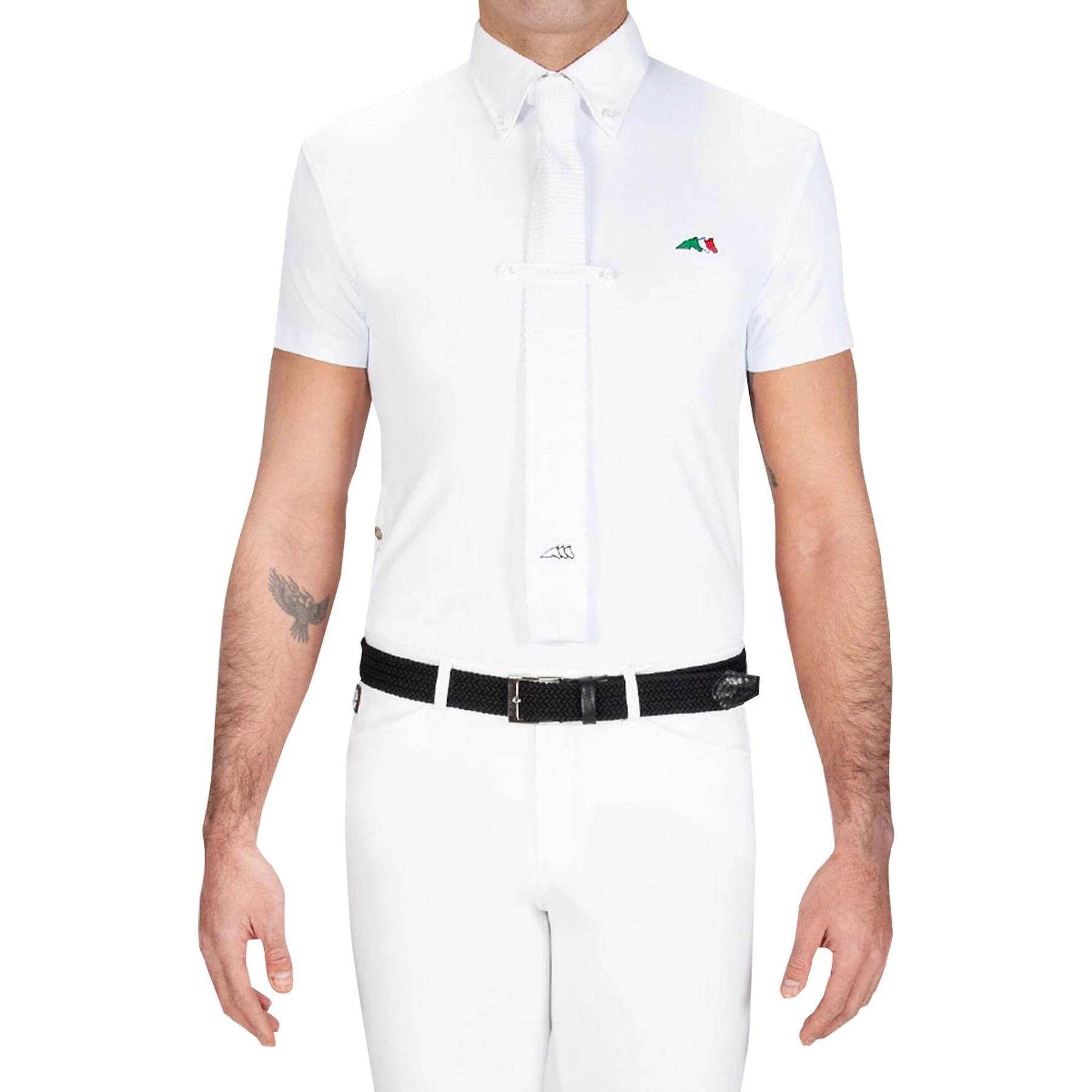 Equiline Fox Technical Fabric Men's Short Sleeve Show Shirt 1 Equiline Fox Technical Fabric Men's Short Sleeve Show Shirt