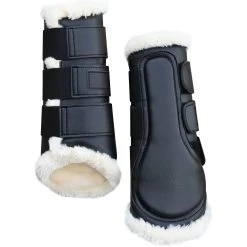 Gatsby Synthetic Faux Sheepskin Horse Boots