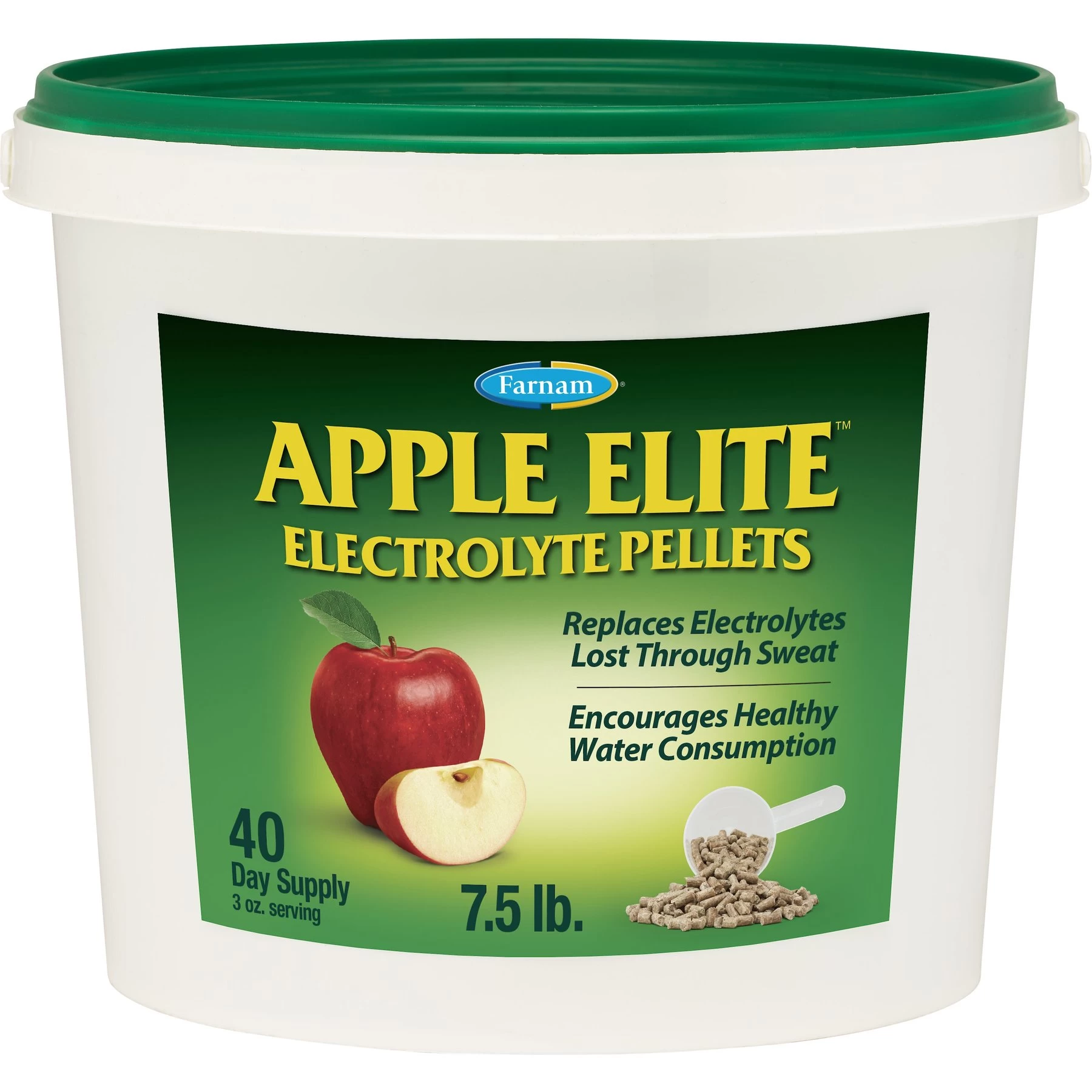 Farnam Apple Elite Electrolyte Pellets Horse Supplement, 7.5-lb Bag 1 Farnam Apple Elite Electrolyte Pellets Horse Supplement, 7.5-lb Bag