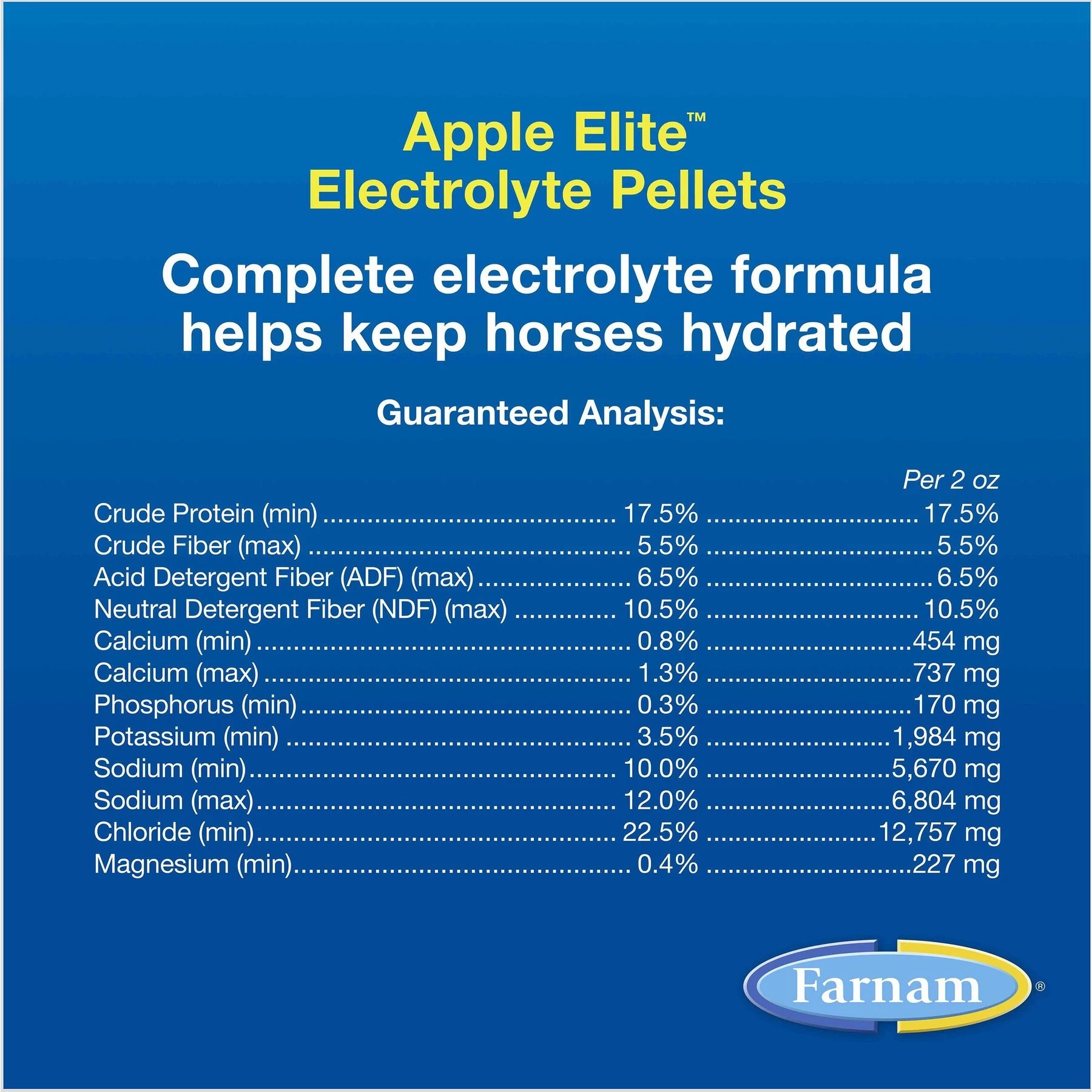 Farnam Apple Elite Electrolyte Pellets Horse Supplement, 7.5-lb Bag 5 Farnam Apple Elite Electrolyte Pellets Horse Supplement, 7.5-lb Bag - Image 5