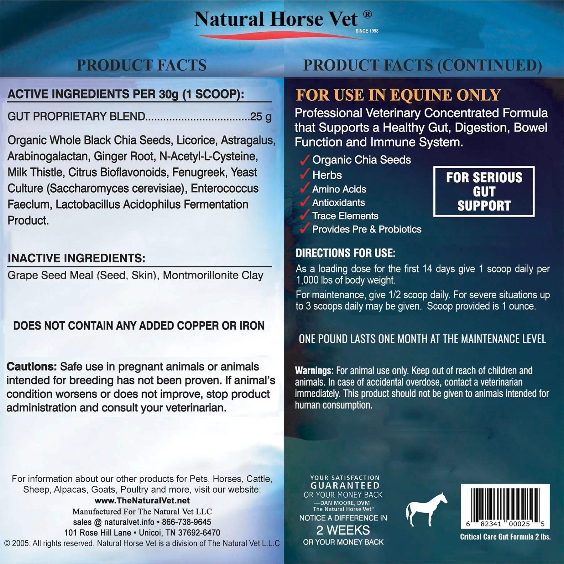 Natural Horse Vet Critical Care Gut Formula Horse Supplement 2 Natural Horse Vet Critical Care Gut Formula Horse Supplement - Image 2