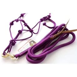 Star Point Horsemanship Mini-Pony-Livestock 4 Knot Rope Halter & 8-ft Lead Set