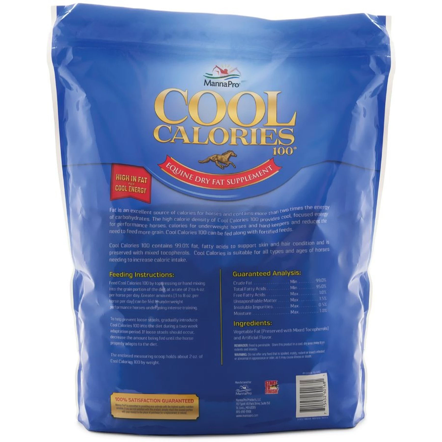 Manna Pro Cool Calories 100 Healthy Weight Gain Equine Dry Fat Horse Supplement, 8-lb Bag 7 Manna Pro Cool Calories 100 Healthy Weight Gain Equine Dry Fat Horse Supplement, 8-lb Bag - Image 7