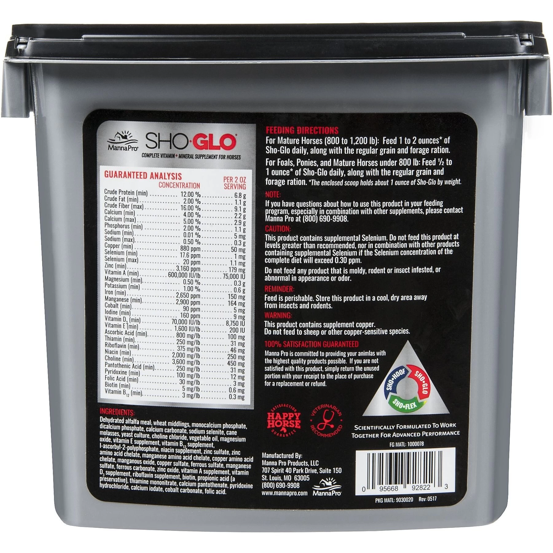 Manna Pro Sho-Glo Complete Vitamin & Mineral Supplement For Healthy Skin & Coat Horse Supplement, 5-lb Bag 7 Manna Pro Sho-Glo Complete Vitamin & Mineral Supplement For Healthy Skin & Coat Horse Supplement, 5-lb Bag - Image 7