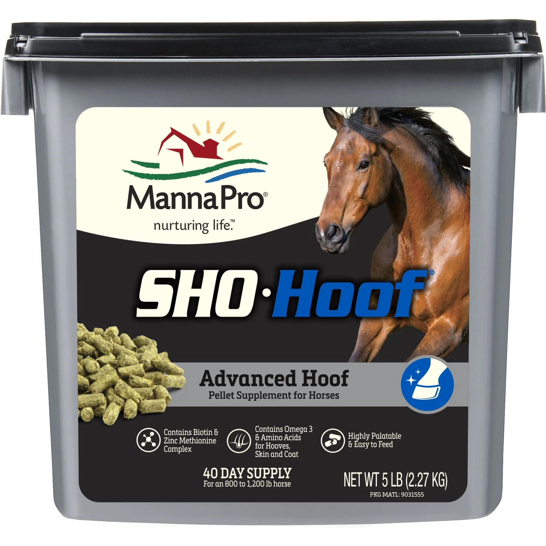 Manna Pro Sho-Hoof Biotin & Zinc Methionine For Healthy Hooves Horse Supplement, 5-lb Bag 1 Manna Pro Sho-Hoof Biotin & Zinc Methionine For Healthy Hooves Horse Supplement, 5-lb Bag