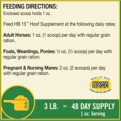 Farnam HB 15 Horse Hoof Supplement, 3-lb Bag -Horse Supplies Shop 847654 PT7. AC SS1800 V1685497416