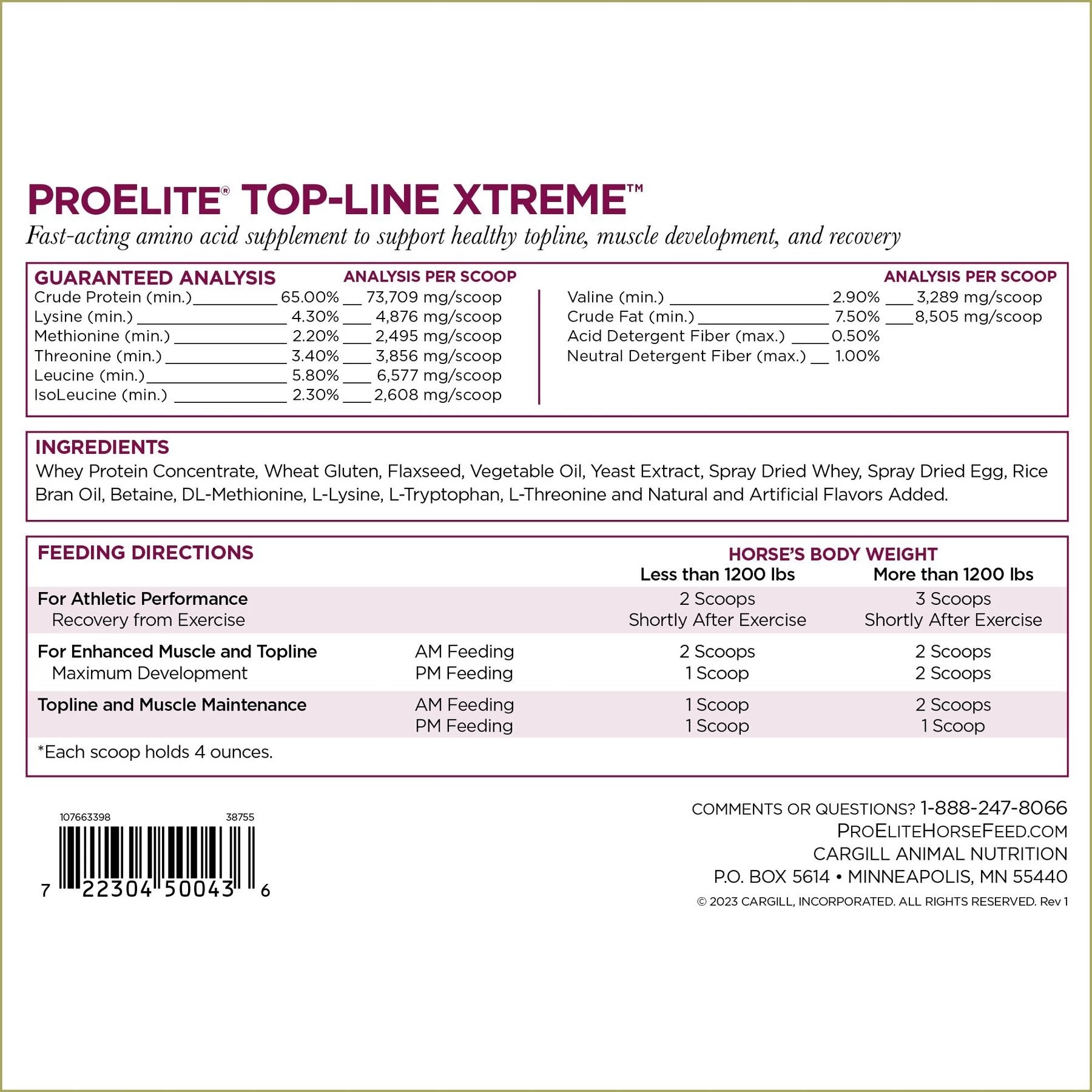 ProElite Top-Line Xtreme Topline Support Horse Supplement, 15-lb Pail 8 ProElite Top-Line Xtreme Topline Support Horse Supplement, 15-lb Pail - Image 8