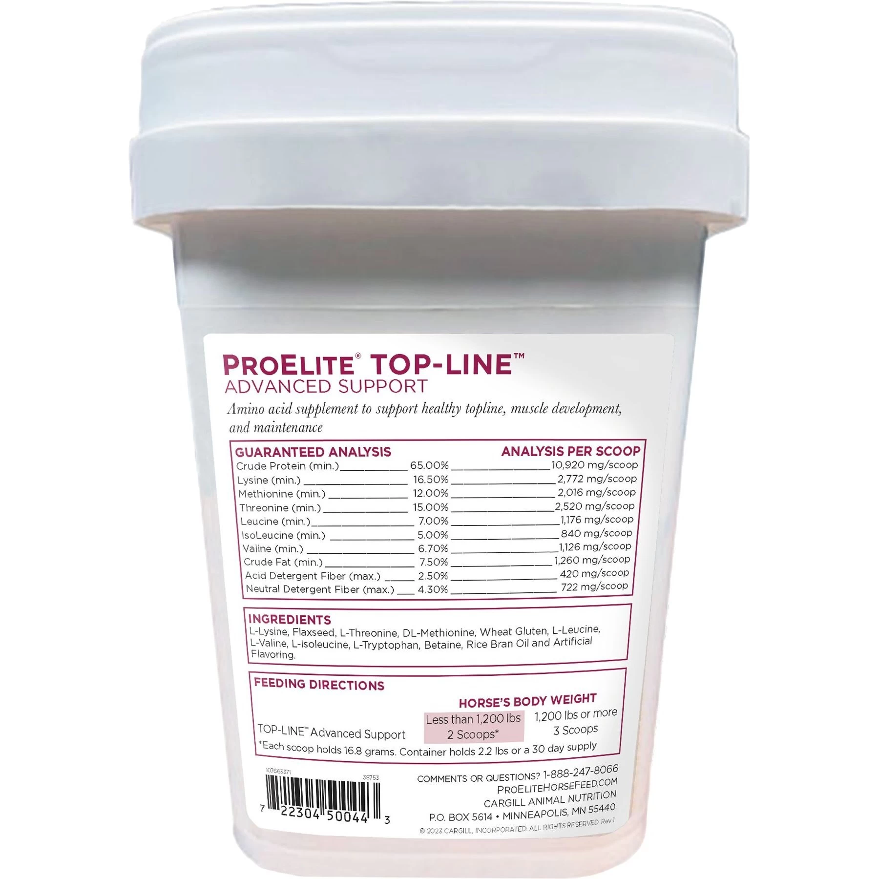 ProElite Top-Line Advanced Support Topline Support Horse Supplement, 2.2-lb Tub 6 ProElite Top-Line Advanced Support Topline Support Horse Supplement, 2.2-lb Tub - Image 6