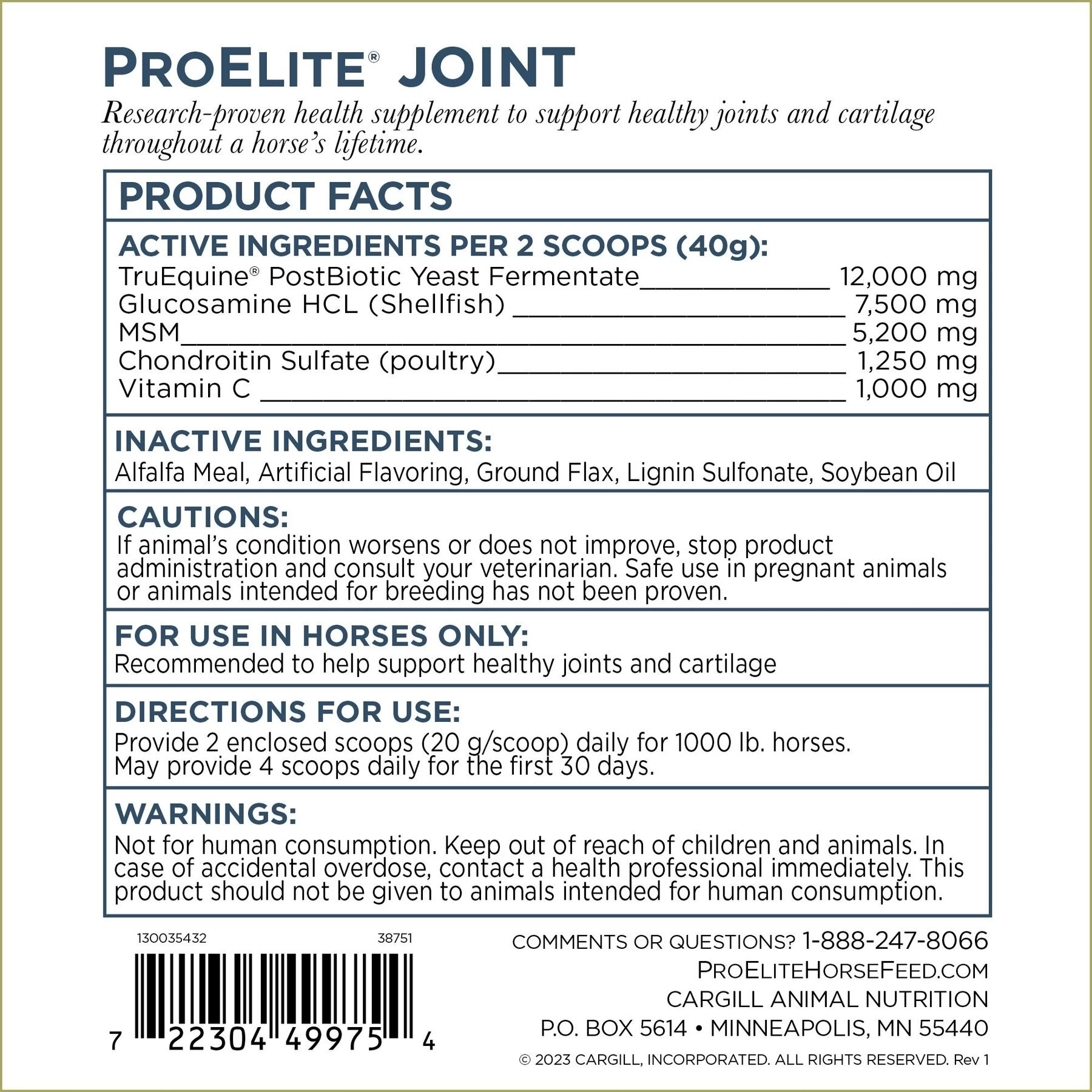 ProElite Joint & Cartilage Health Equine Supplement, 3-lb Tub 8 ProElite Joint & Cartilage Health Equine Supplement, 3-lb Tub - Image 8