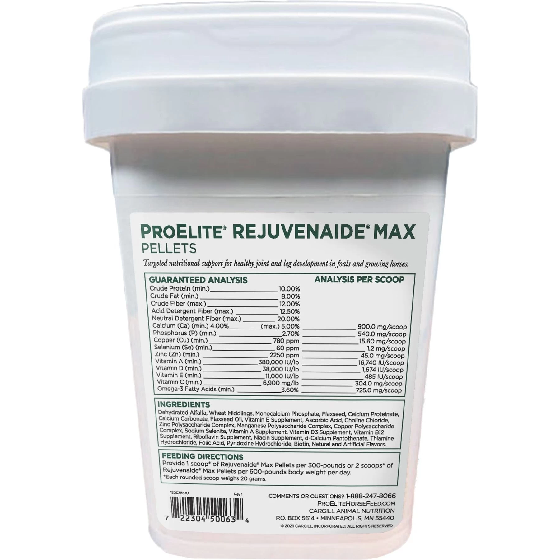ProElite Rejuvenaide Max Pellet Healthy Joint & Leg Development In Foals Horse Supplement, 3-lb Tub 8 ProElite Rejuvenaide Max Pellet Healthy Joint & Leg Development In Foals Horse Supplement, 3-lb Tub - Image 8