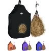 Majestic Ally Nylon Reflective Hole Hay Bag With Mesh Ventilation Gusset With 36-in Hay Net Horse Supplies