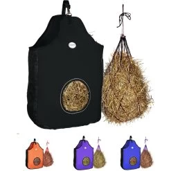 Majestic Ally Nylon Reflective Hole Hay Bag With Mesh Ventilation Gusset With 36-in Hay Net Horse Supplies