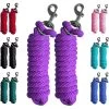 Majestic Ally Solid Poly Propylene Lead Rope With Removal Heavy Duty Finish Bolt Snap Horse Lead, 2 Count