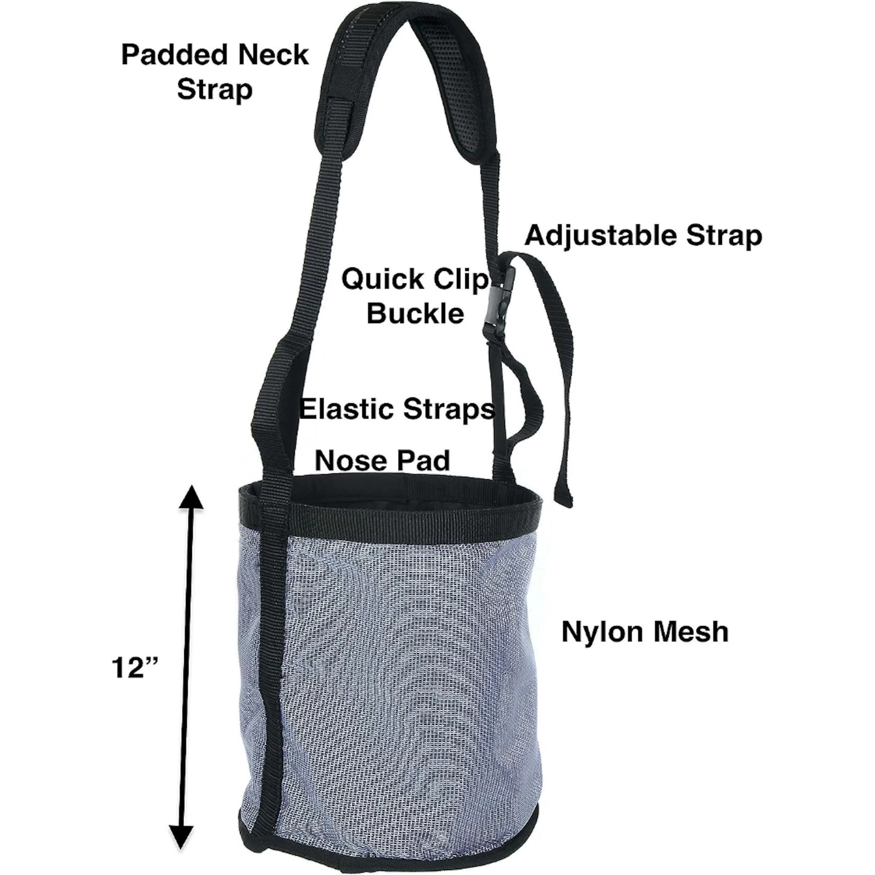 Majestic Ally Heavy Duty Nylon Mesh Feed Rite Horse Bag 2 Majestic Ally Heavy Duty Nylon Mesh Feed Rite Horse Bag - Image 2