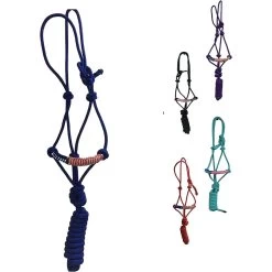 Majestic Ally Poly Braided Patriotic Nose Poly Rope & 10-in Matching Lead Horse Halter
