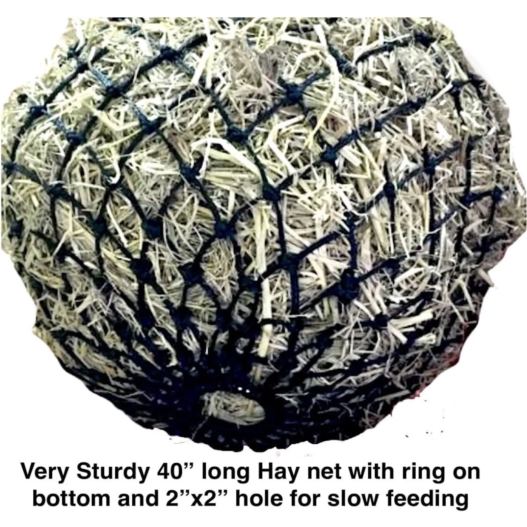 Majestic Ally 2x2-in Ultra Slow Feed Hay Net With Bottom Ring Horse Supplies 4 Majestic Ally 2x2-in Ultra Slow Feed Hay Net With Bottom Ring Horse Supplies - Image 4